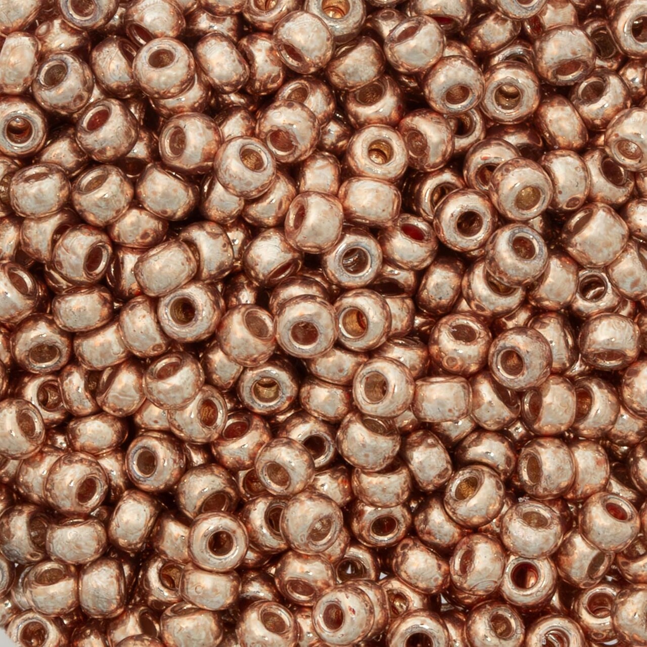 Miyuki Round Seed Beads, 11/0 Size, 8.5 Gram Tube, 4204, Galvanized Champagne